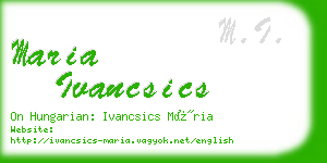 maria ivancsics business card